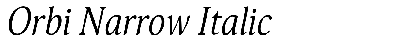 Orbi Narrow Italic